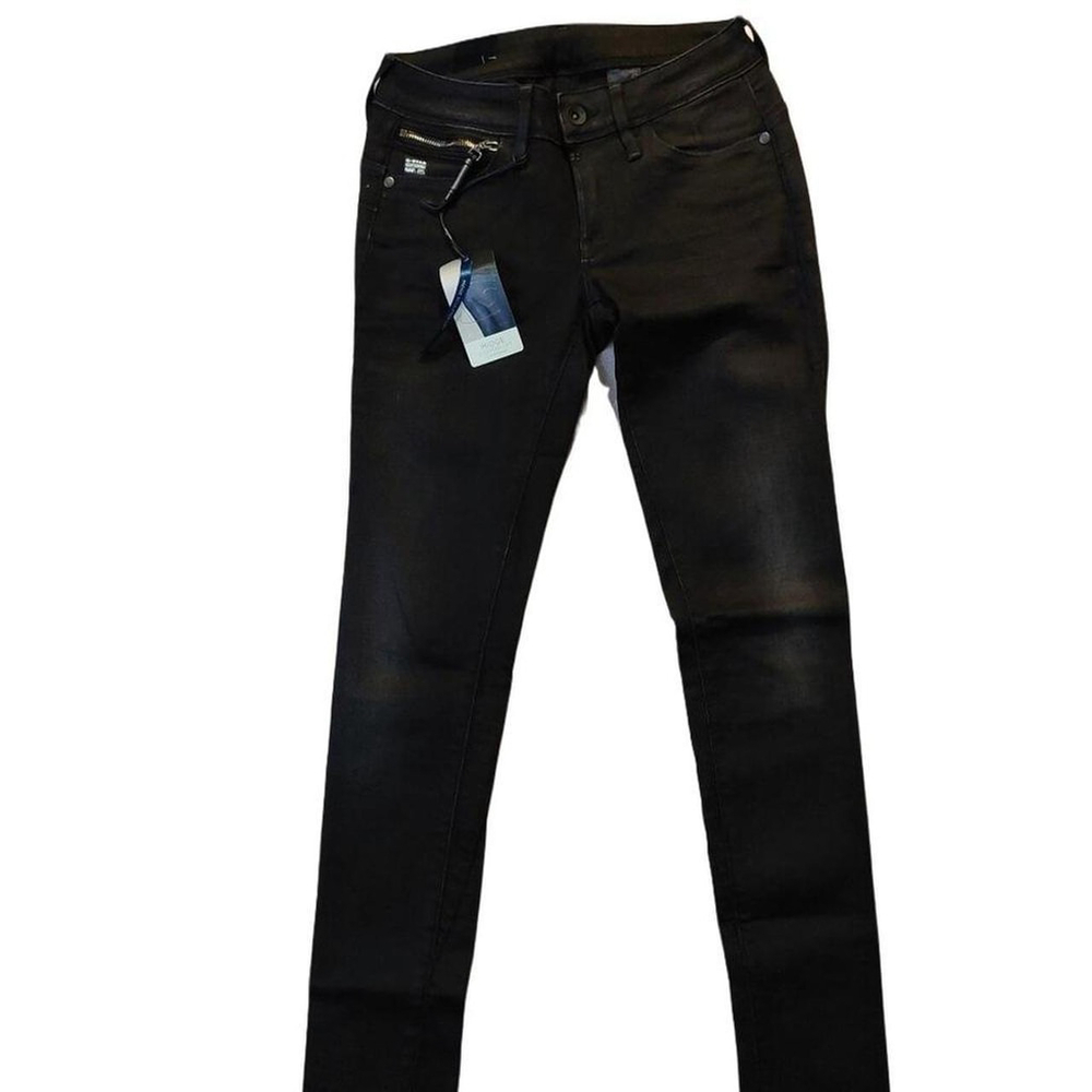G-Star Raw Midge Sculpted Lift Skinny Slander Black Denim Jeans Sz 26 NWT